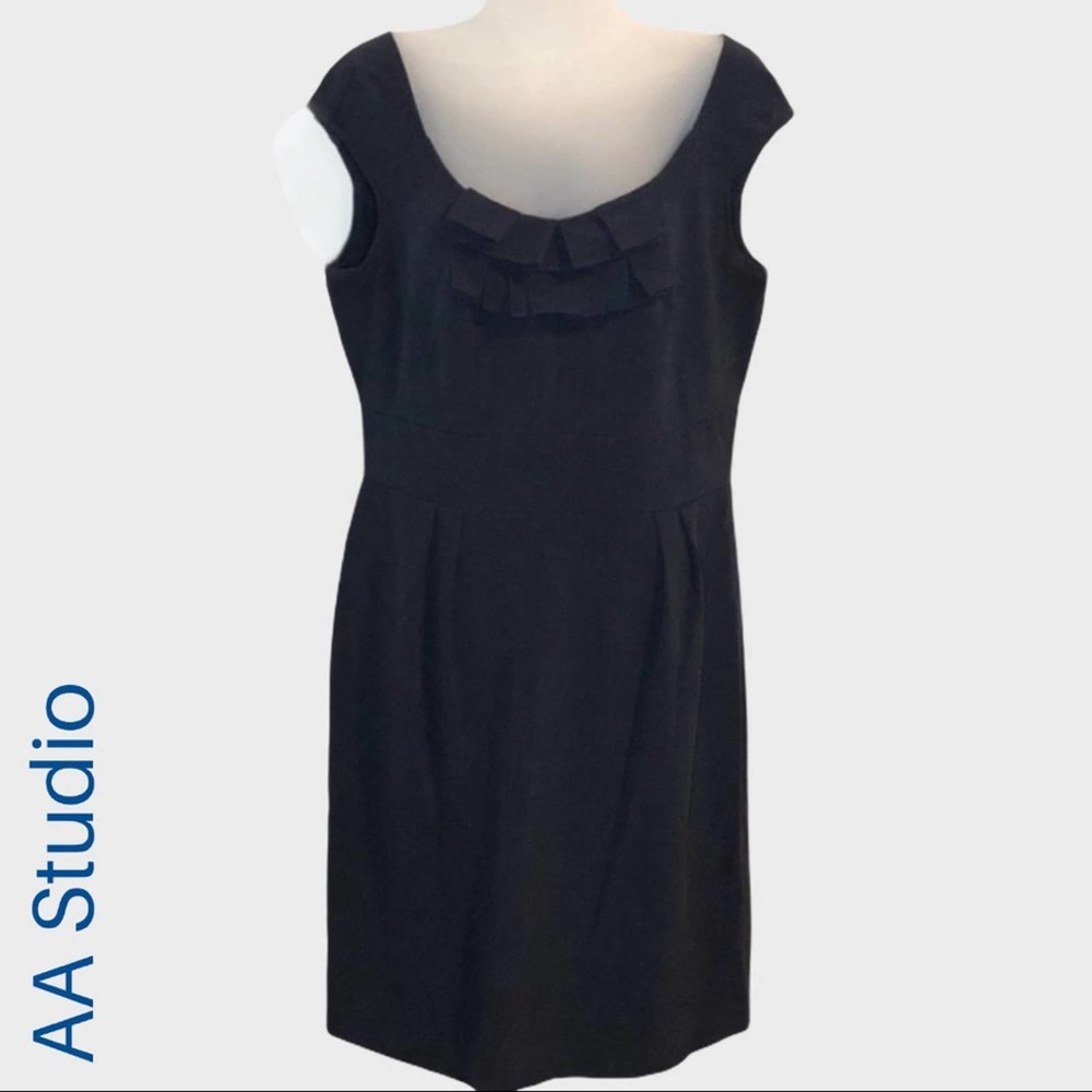 aa studio navy sleeveless cocktail party wedding guest dress size 10